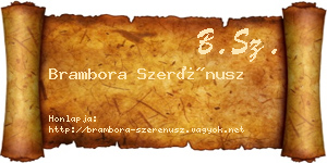 Brambora Szerénusz névjegykártya